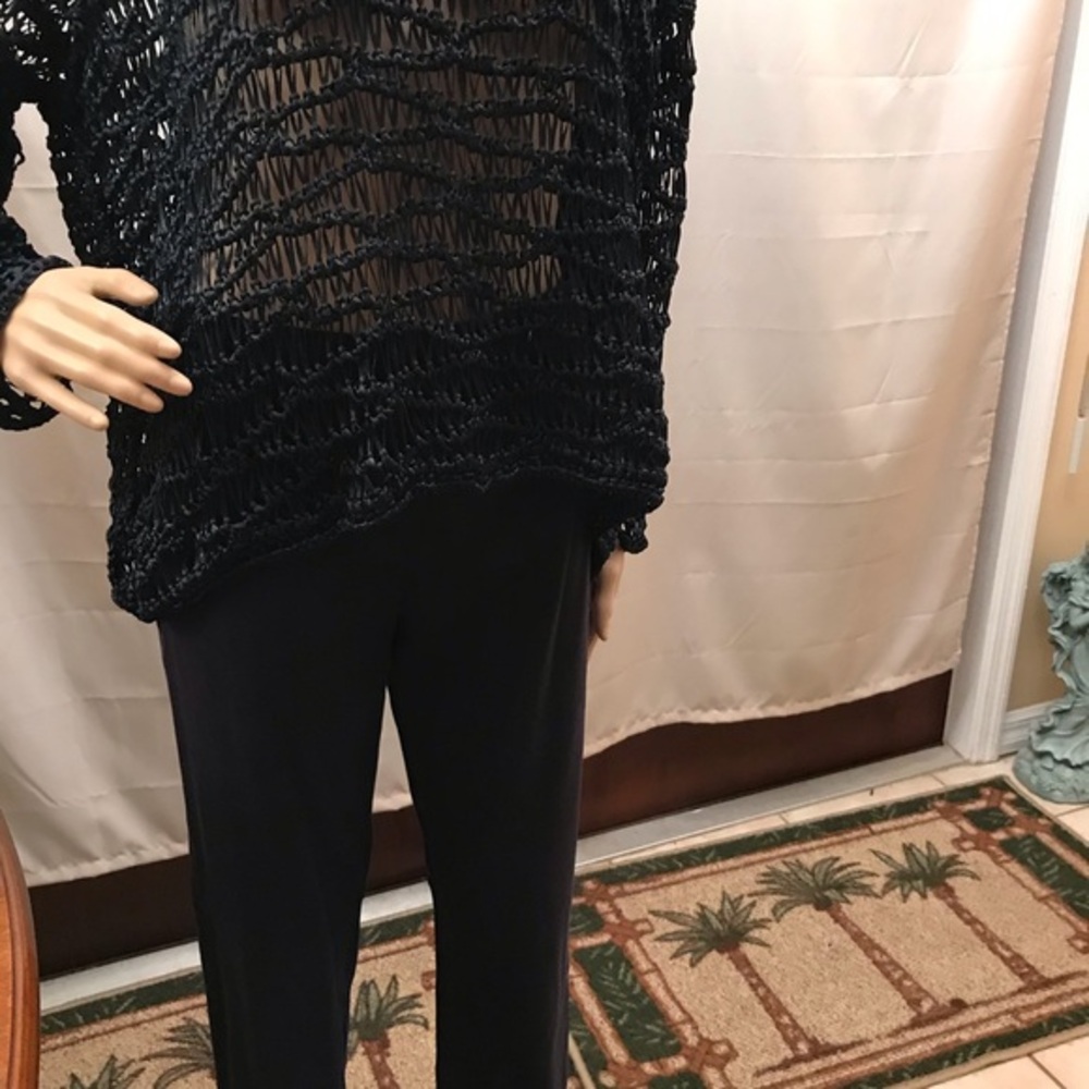 Alfani blue straight leg pants &side zipper size 6